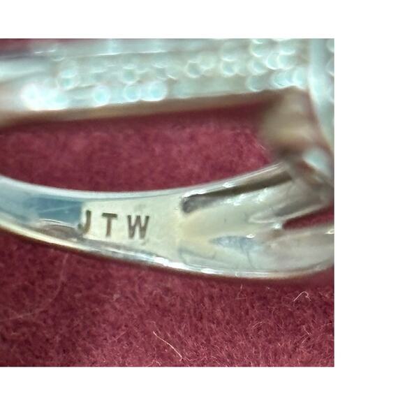 JTW Sterling Silver Diamond Pave Ring Size 7 #63694 - Picture 8 of 8